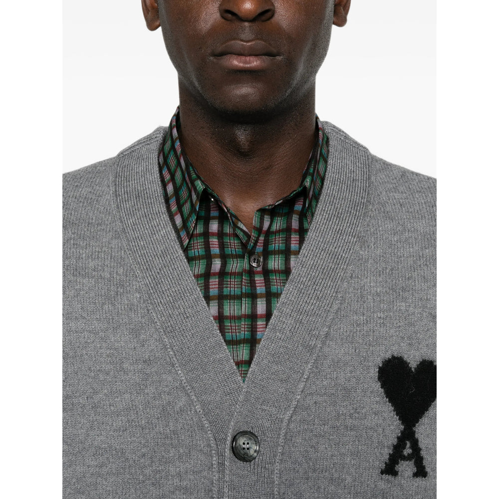 Ami Paris Grey Sweaters & Knitwear - Jumpers Men