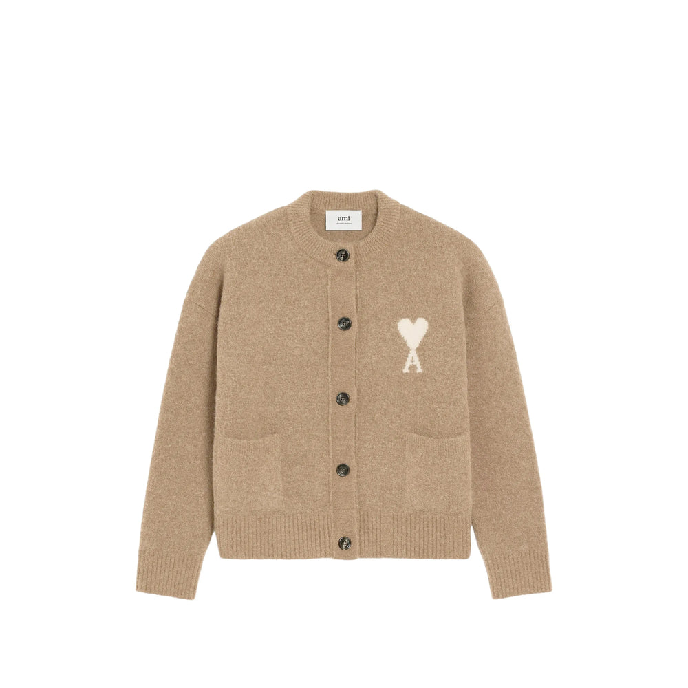 Ami Paris Ami Paris Neutrals Knitwear - Cardigans Women