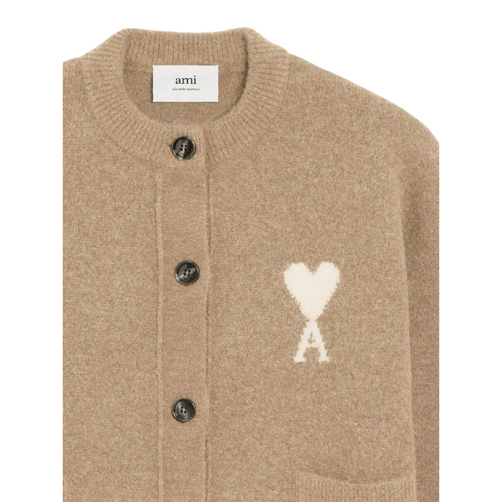 Ami Paris Ami Paris Neutrals Knitwear - Cardigans Women