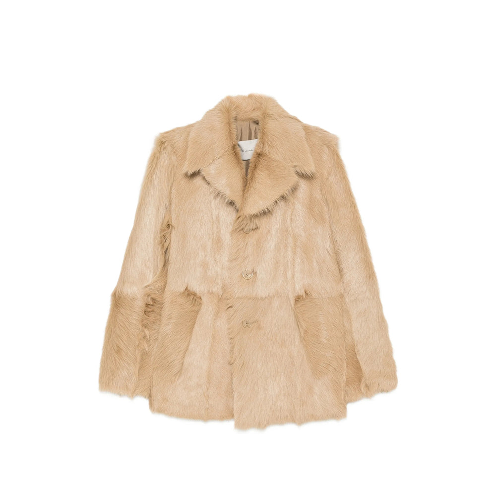 Ami Paris Ami Paris Neutrals Coats - Faux Fur Coats Women
