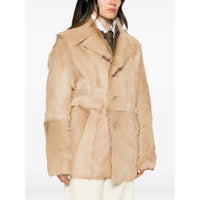 Ami Paris Ami Paris Neutrals Coats - Faux Fur Coats Women