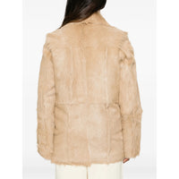 Ami Paris Ami Paris Neutrals Coats - Faux Fur Coats Women