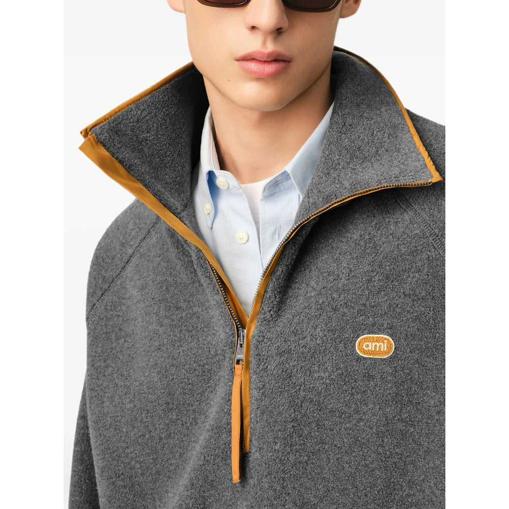 Ami Paris Grey Sweaters & Knitwear - Sweatshirts Men