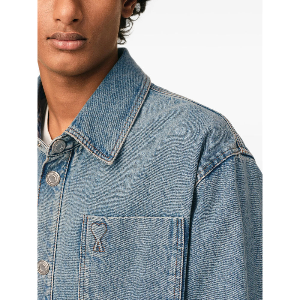 Ami Paris Ami Paris Blue Jackets - Oversized Jackets Women
