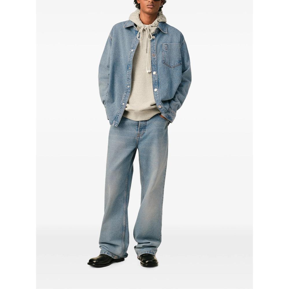 Ami Paris Ami Paris Blue Jackets - Oversized Jackets Women