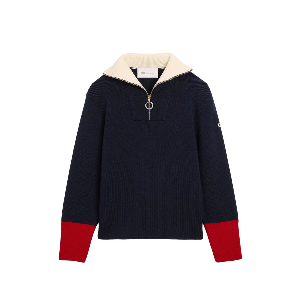 Ami Paris Blue Sweaters & Knitwear - Jumpers Men