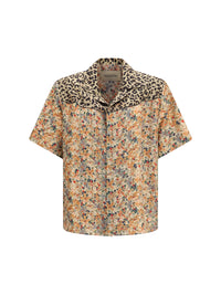 VALENTINO Valentino Men Short-Sleeve Floral And Leopard Print Shirt