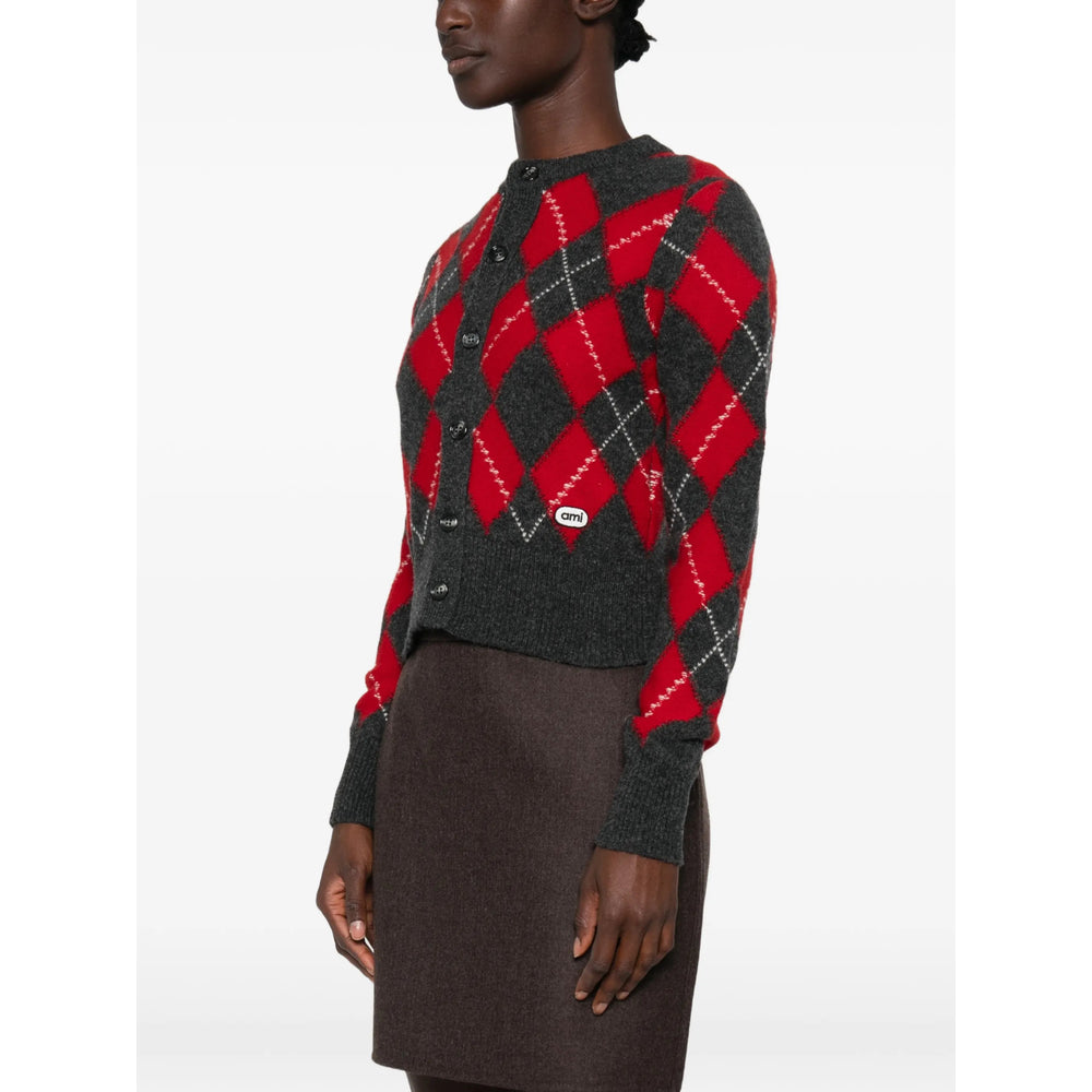 Ami Paris Ami Paris Red Knitwear - Cardigans Women