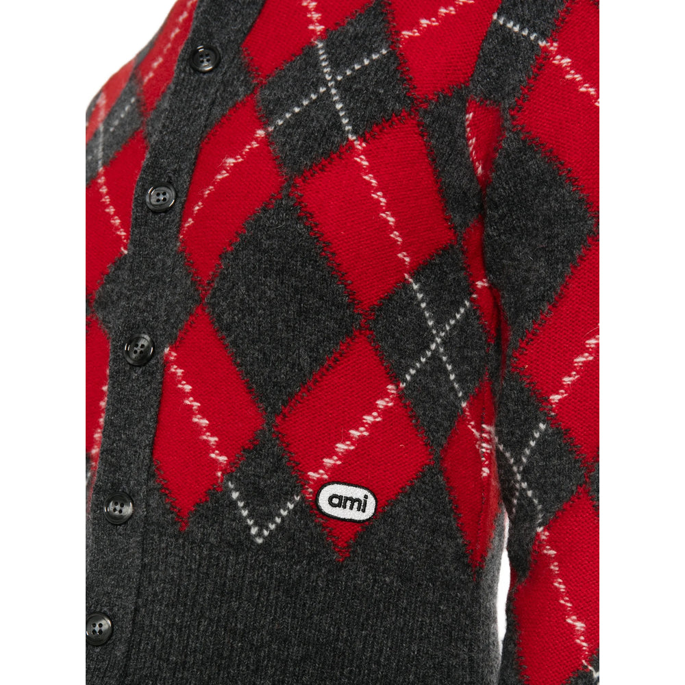 Ami Paris Ami Paris Red Knitwear - Cardigans Women