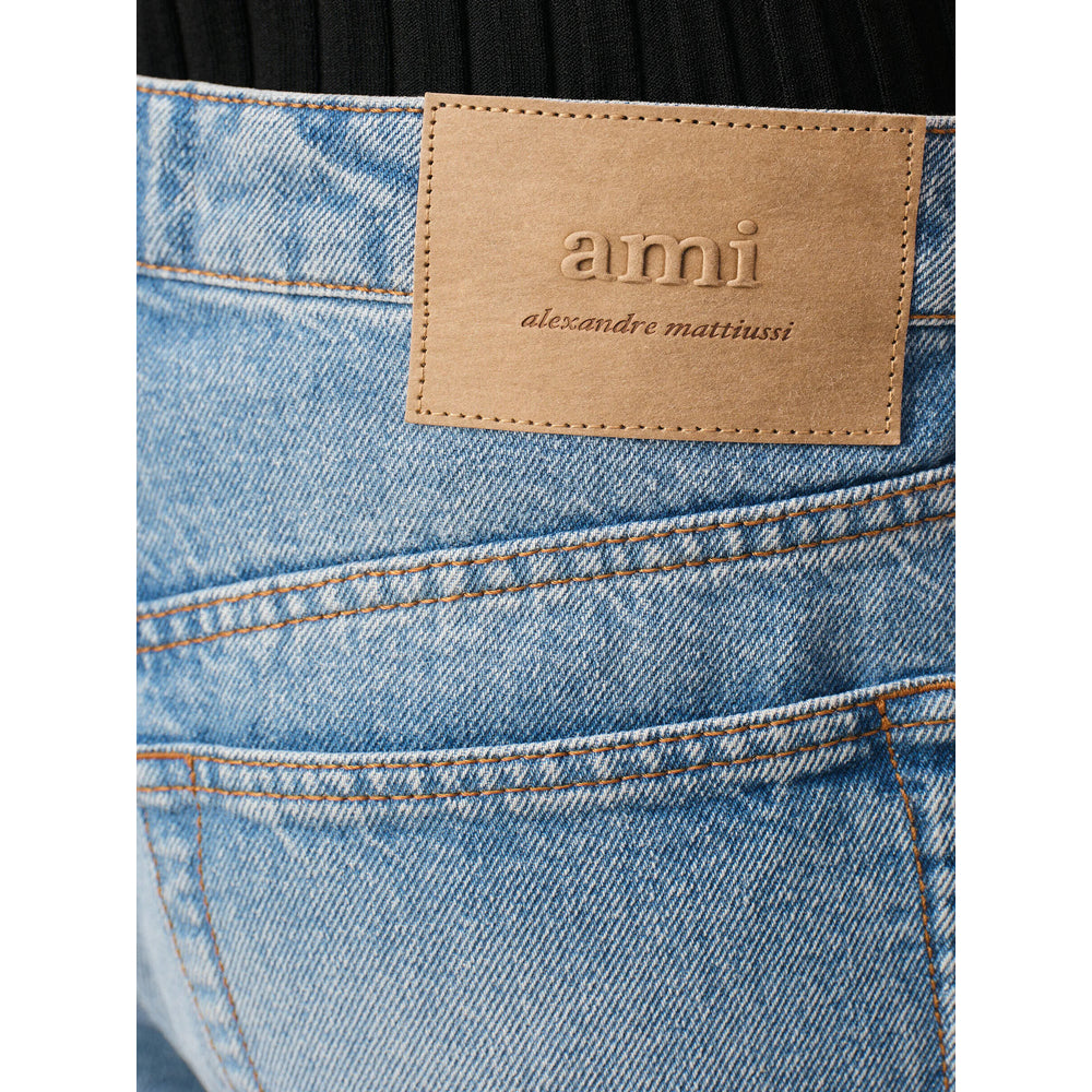 Ami Paris Ami Paris Blue Denim - Wide-Leg Jeans Women