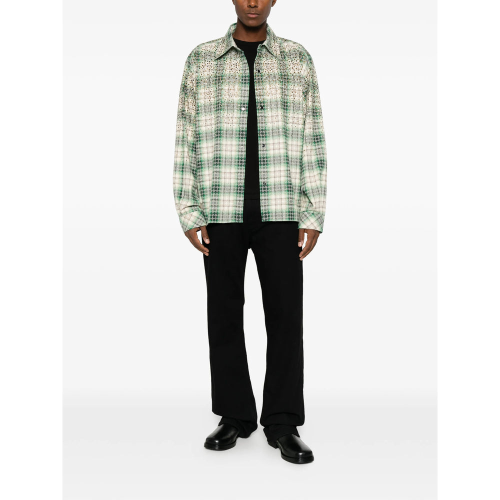 Amiri Amiri Green Shirts Men