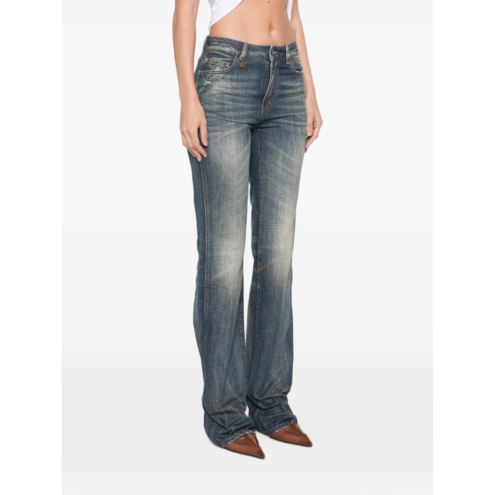 Amiri Amiri Blue Denim - Straight-Leg Jeans Women