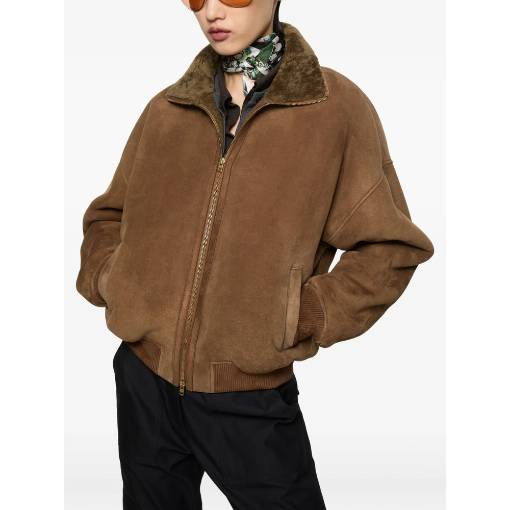Acne Studios Acne Studios Brown Jackets - Leather Jackets Women
