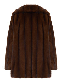 Max Mara Studio Max Mara Studio Women Eco Fur Coat With Revers Collar
