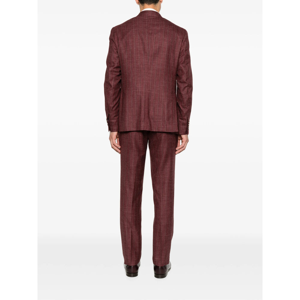 Isaia Red Suits - Double Breasted Suits Men