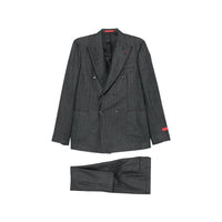 Isaia Grey Suits - Double Breasted Suits Men