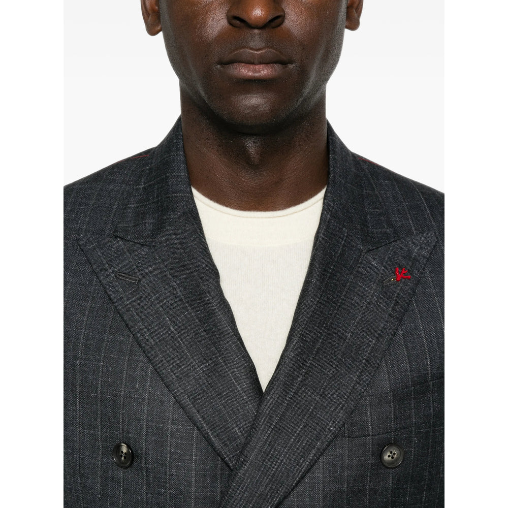 Isaia Grey Suits - Double Breasted Suits Men
