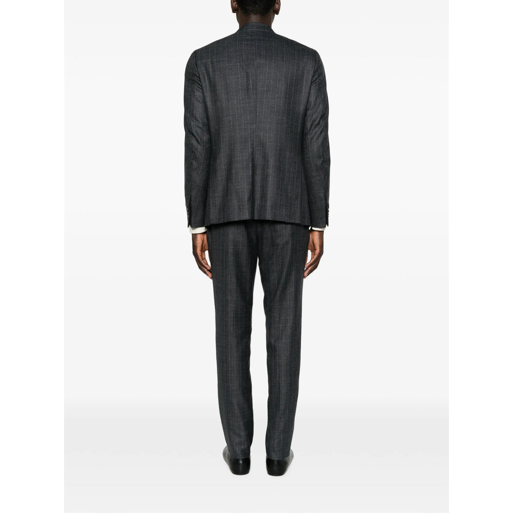 Isaia Grey Suits - Double Breasted Suits Men