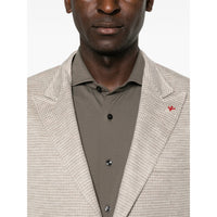 Isaia Neutrals Jackets - Blazers Men