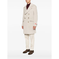 Isaia Neutrals Coats - Double Breasted Coats Men