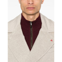 Isaia Neutrals Coats - Double Breasted Coats Men