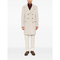 Isaia Neutrals Coats - Double Breasted Coats Men
