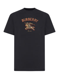 Burberry Men Cotton T-Shirt With Knight Check