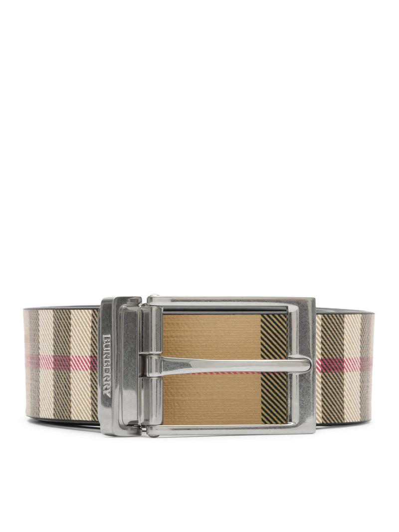 Burberry Men Reversible Check Belt