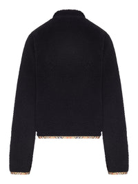 Burberry Women Black Teddy Fleece Jacket