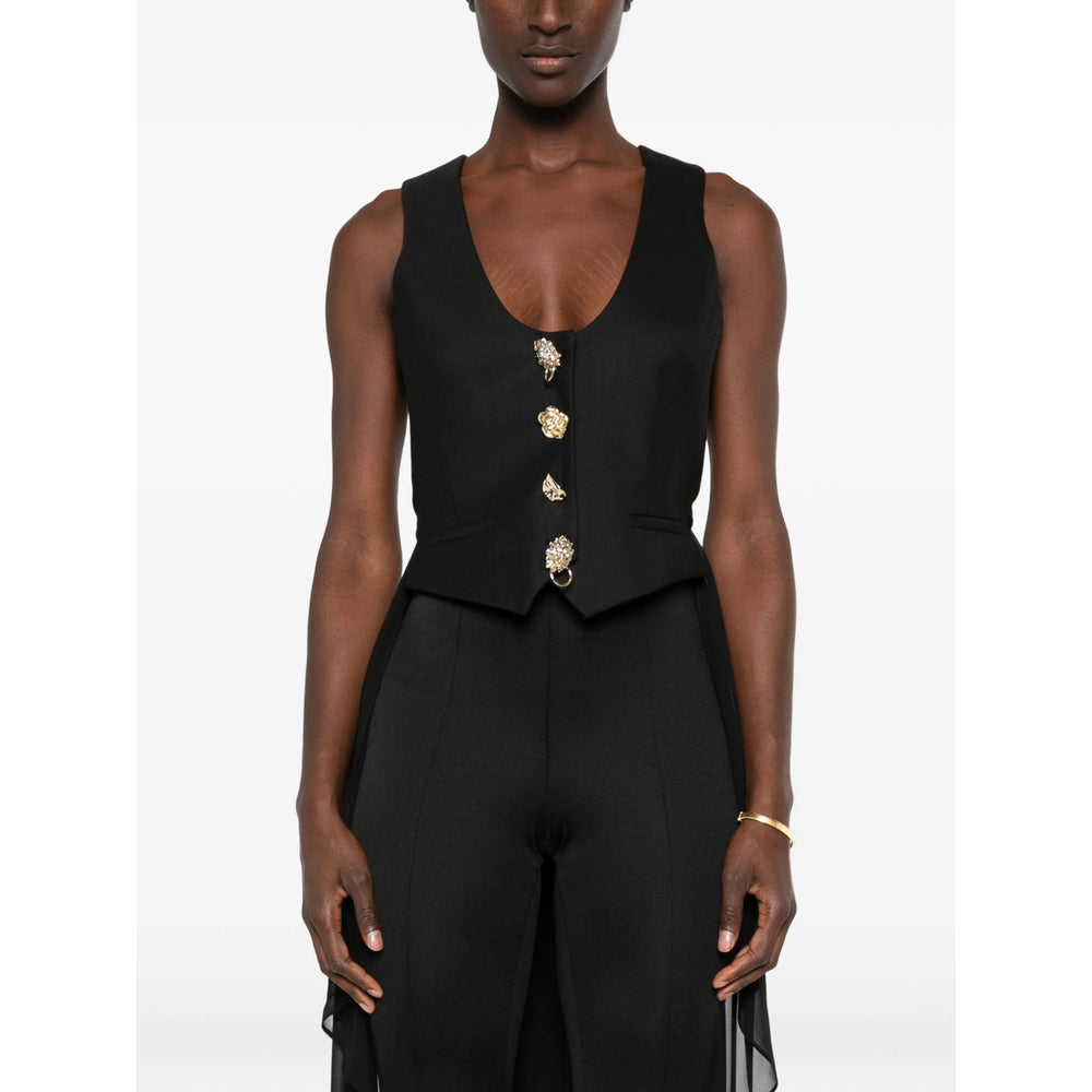 Blumarine Blumarine Black Jackets - Waistcoat & Gilets Women