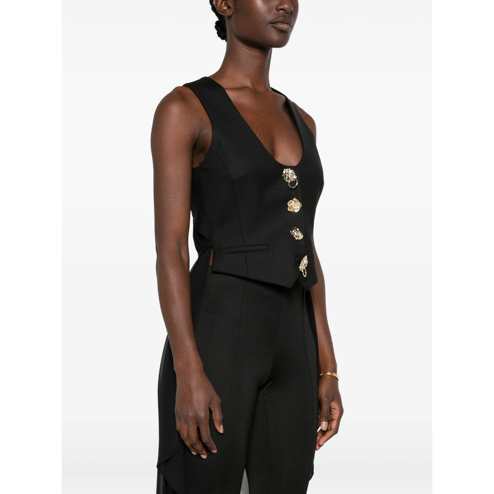 Blumarine Blumarine Black Jackets - Waistcoat & Gilets Women