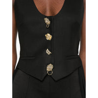 Blumarine Blumarine Black Jackets - Waistcoat & Gilets Women