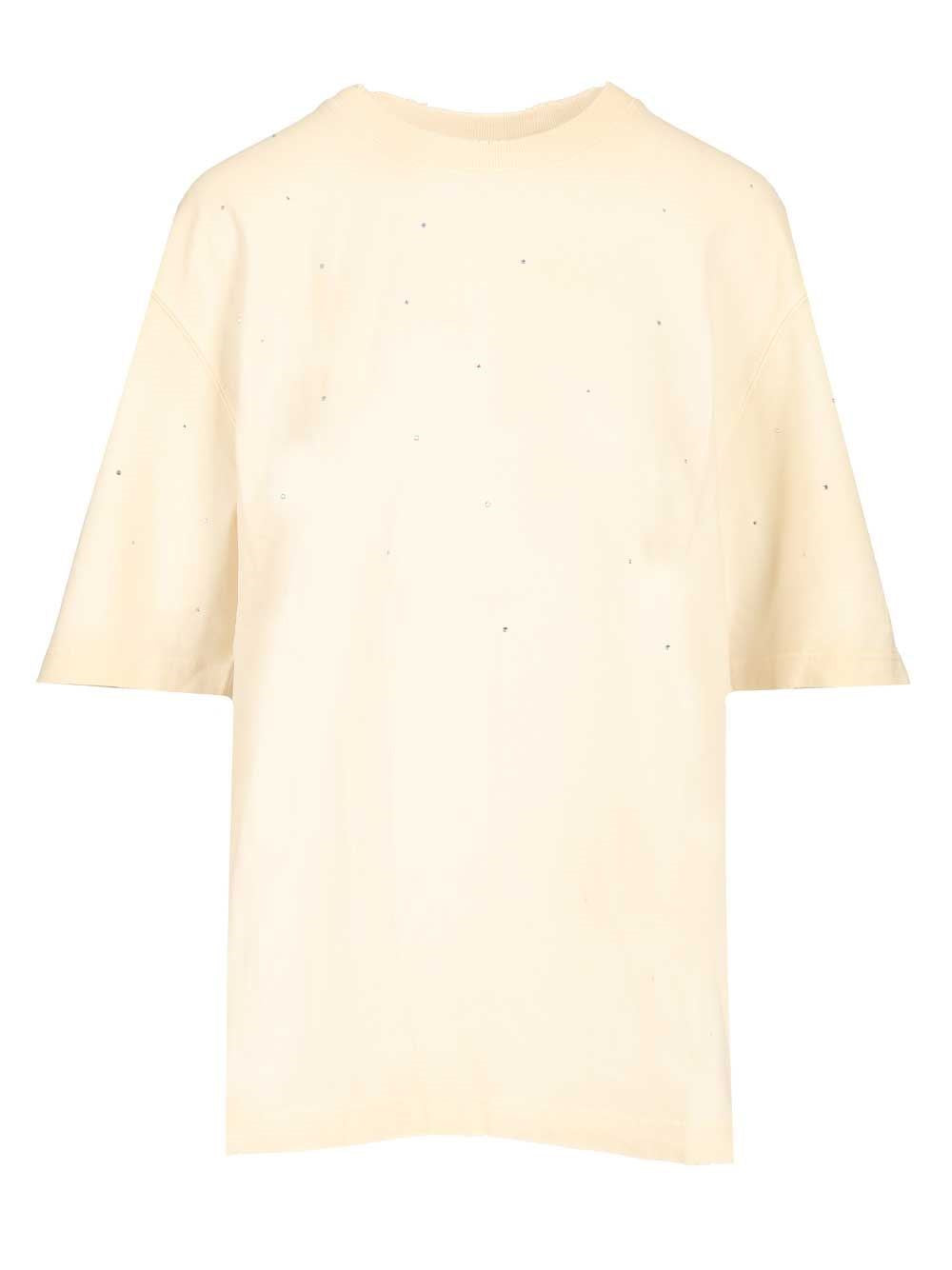 Golden Goose Women T-Shirt With All-Over Crystals