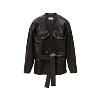 Versace Black Jackets - Leather Jackets Women