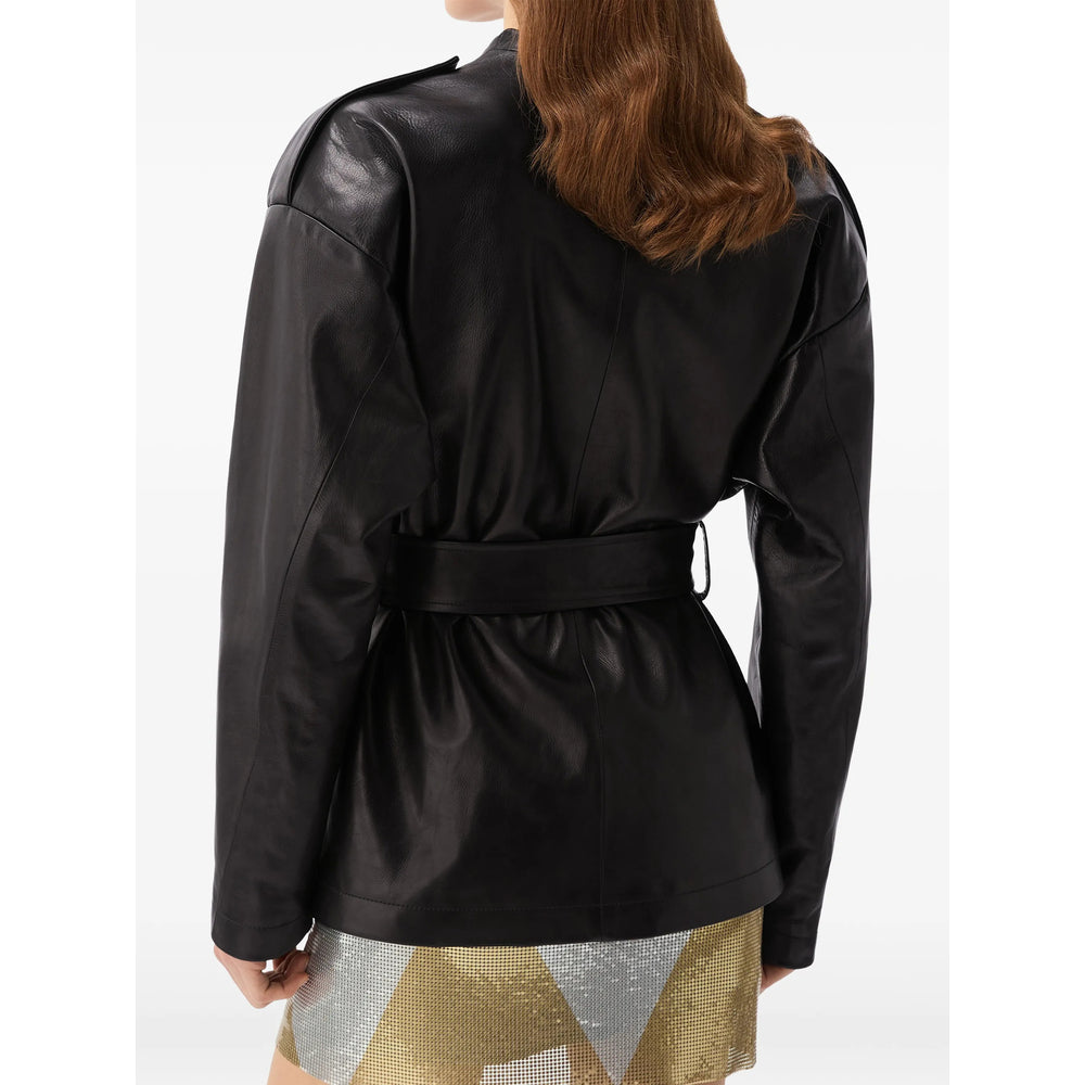 Versace Black Jackets - Leather Jackets Women