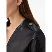 Versace Black Jackets - Leather Jackets Women