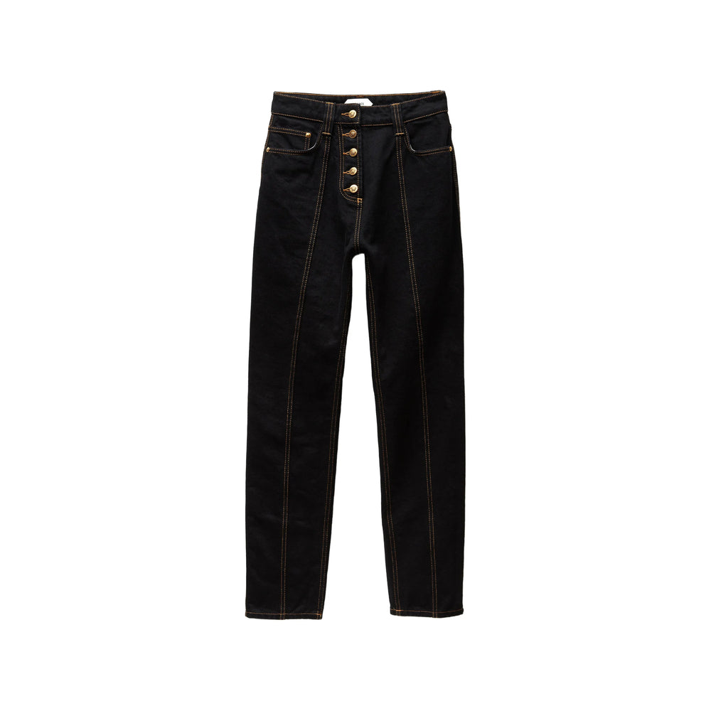 Versace Versace Black Denim - Straight-Leg Jeans Women