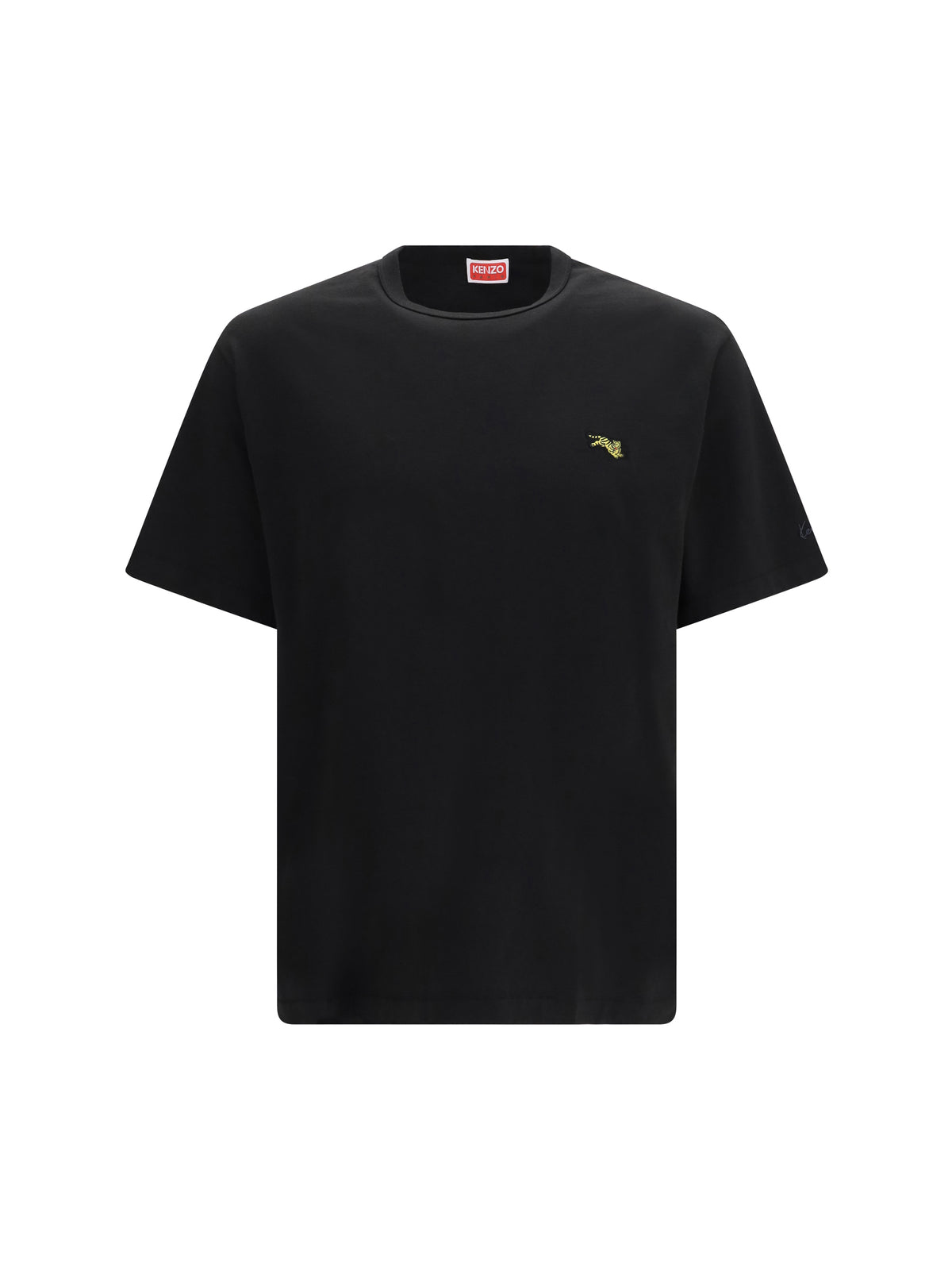 Kenzo Men Kenzo Jumping Tiger Embroidered Cotton T-Shirt