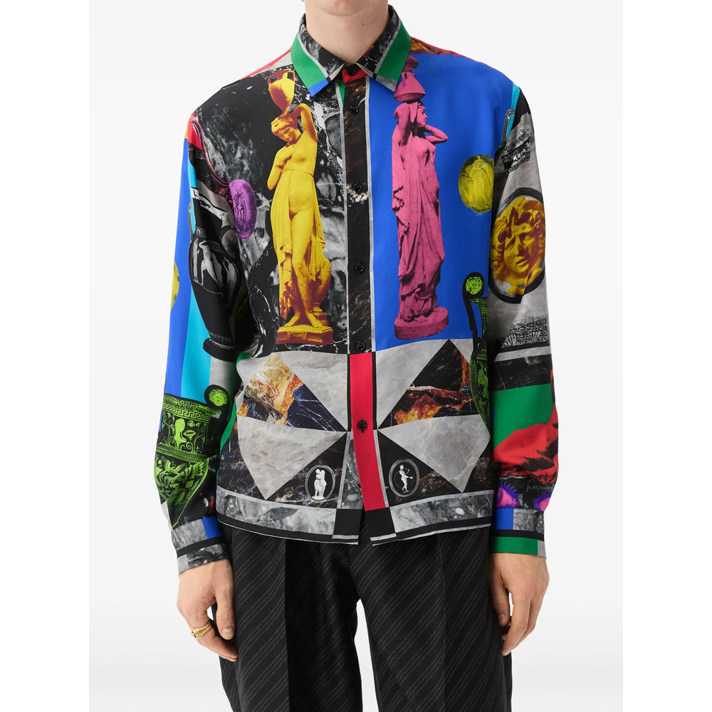 Versace Blue Shirts Men
