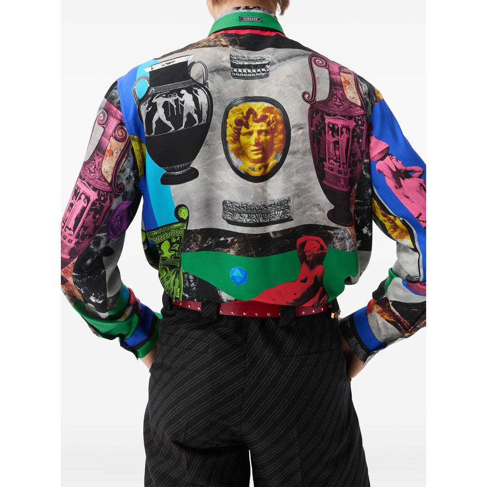 Versace Blue Shirts Men
