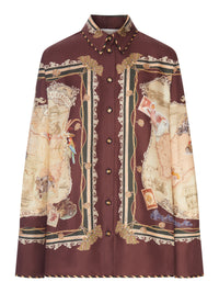 Zimmermann Zimmermann Women Printed Satin Shirt With A Scarf Motif