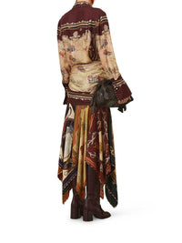 Zimmermann Zimmermann Women Printed Satin Shirt With A Scarf Motif