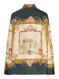 Zimmermann Zimmermann Women Printed Satin Shirt With A Scarf Motif