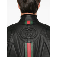 Gucci Black Jackets - Leather Jackets Men
