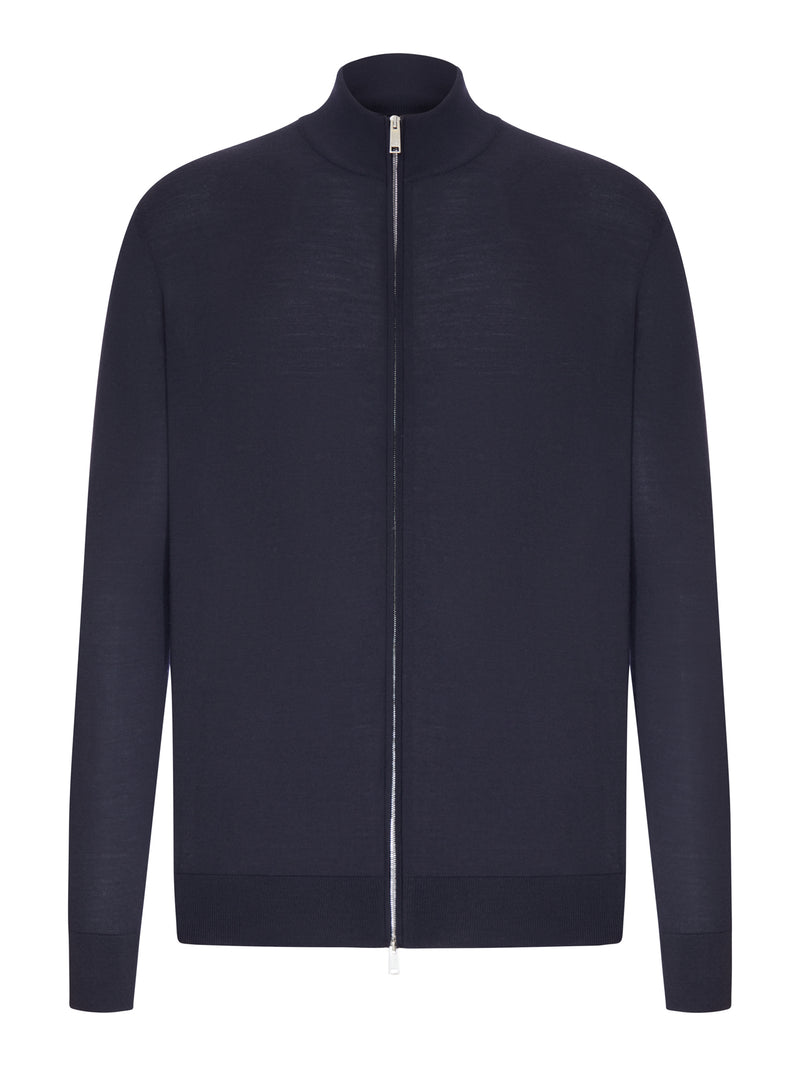Zegna Zegna Men Trophy 15Milmil15 Wool Zip-Up Sweater