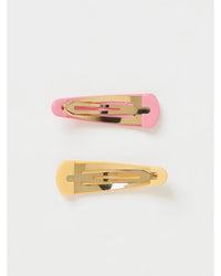 Gucci Logo Hair Clips Kids Pink