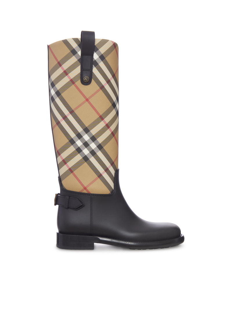 Burberry Women Rainboots Equestrian Check