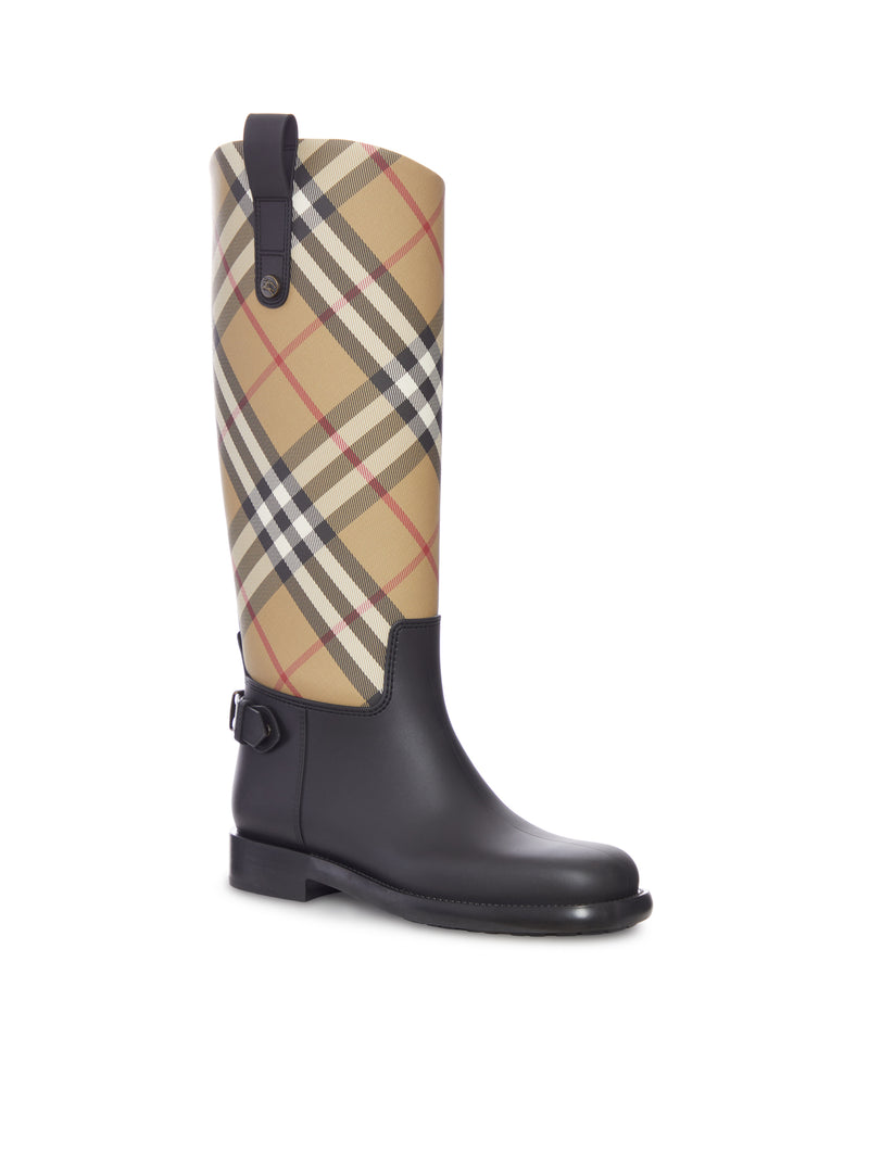Burberry Women Rainboots Equestrian Check