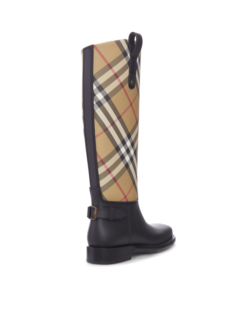 Burberry Women Rainboots Equestrian Check