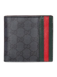 Gucci Gucci Men Bi-Fold Wallet With Card Slot And Web Ribbon